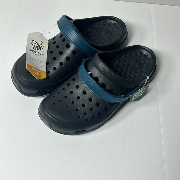 Joybees Kids' Dylan Slip-On Black and Blue Clogs - Picture 5 of 9